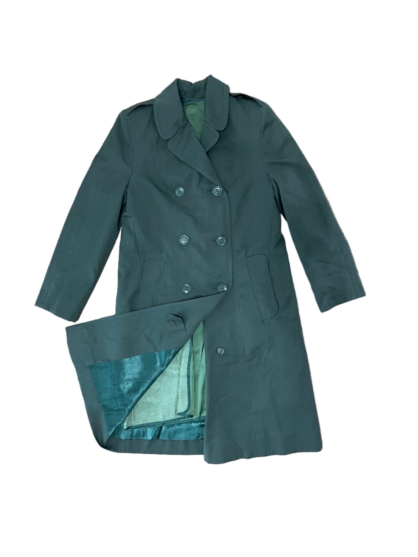 US Woman's Green Wool Overcoat (Grade A)
