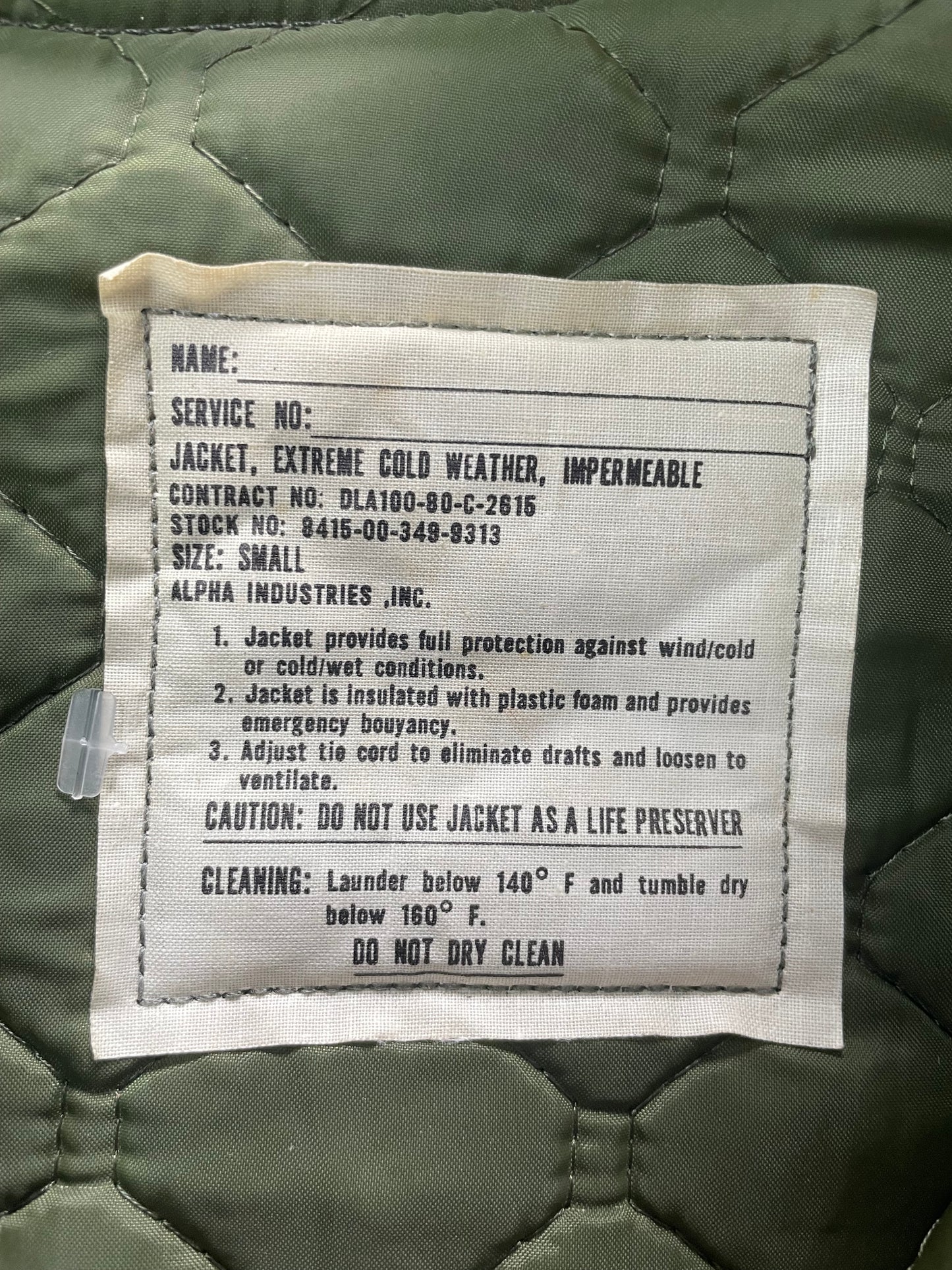 US Extreme Cold Weather Jacket