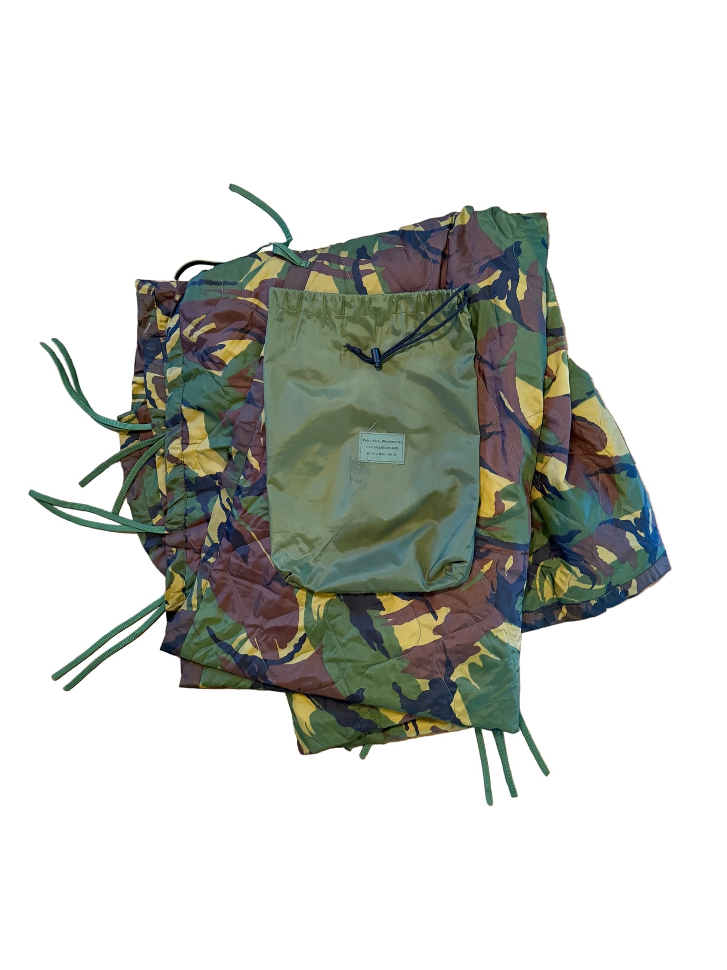 Dutch Woodland DPM Ripstop Poncho w/ "Woobie" Liner (issued)