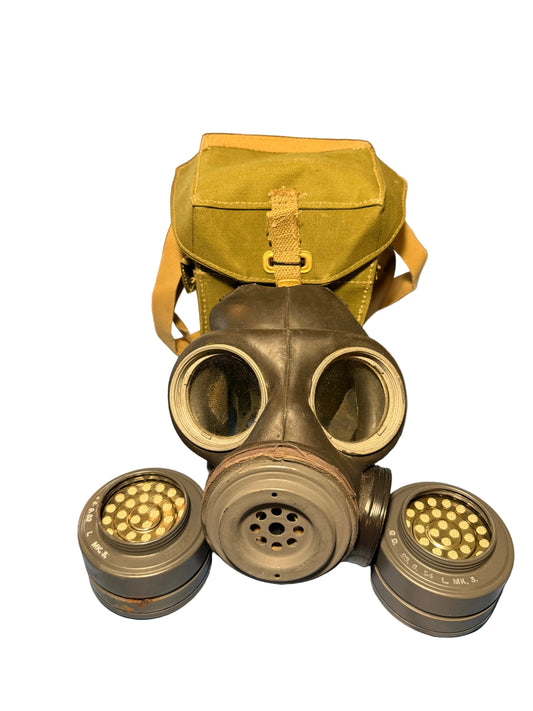British M44 Black Gas Mask Kit